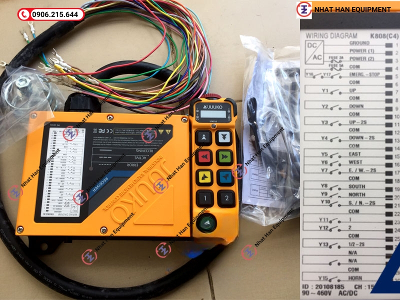 ĐIỀU KHIỂN TỪ XA CẦU TRỤC JUUKO K808