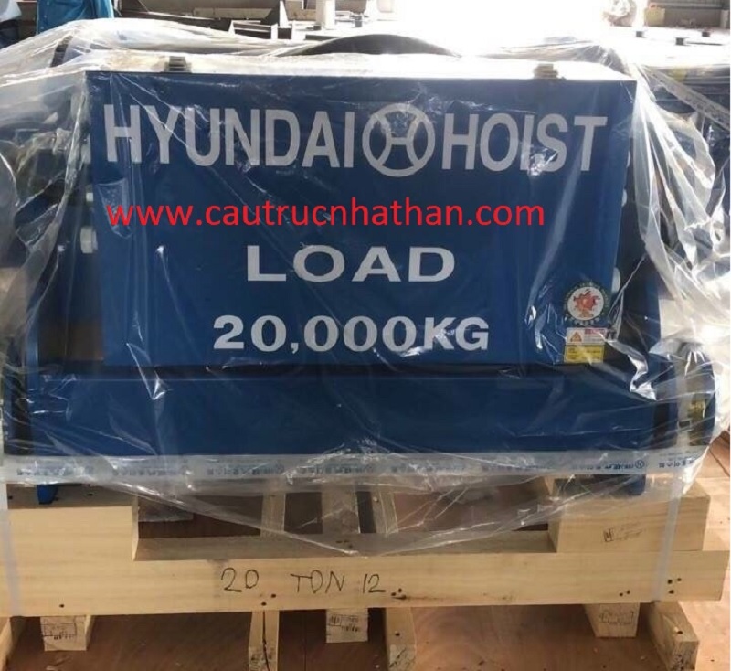 palang cáp điện 20 tấn Hyundai nhập khẩu từ Hàn Quốc - cautrucnhathan.com