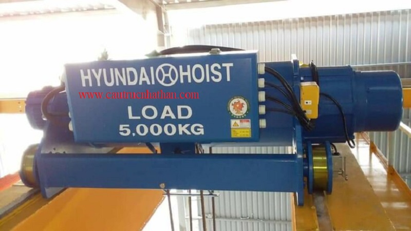 palang cáp điện 5 tấn Hyundai nhập khẩu từ Hàn Quốc - cautrucnhathan.com