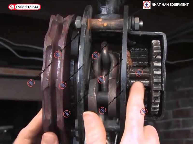 Palang xích tay bị lỗi trượt tải