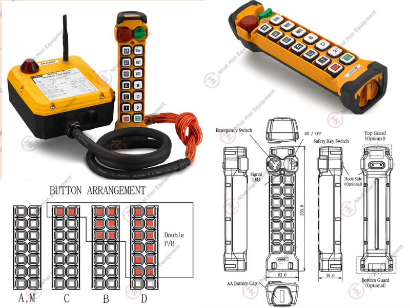 Điều khiển từ xa cầu trục Jeico 14K
